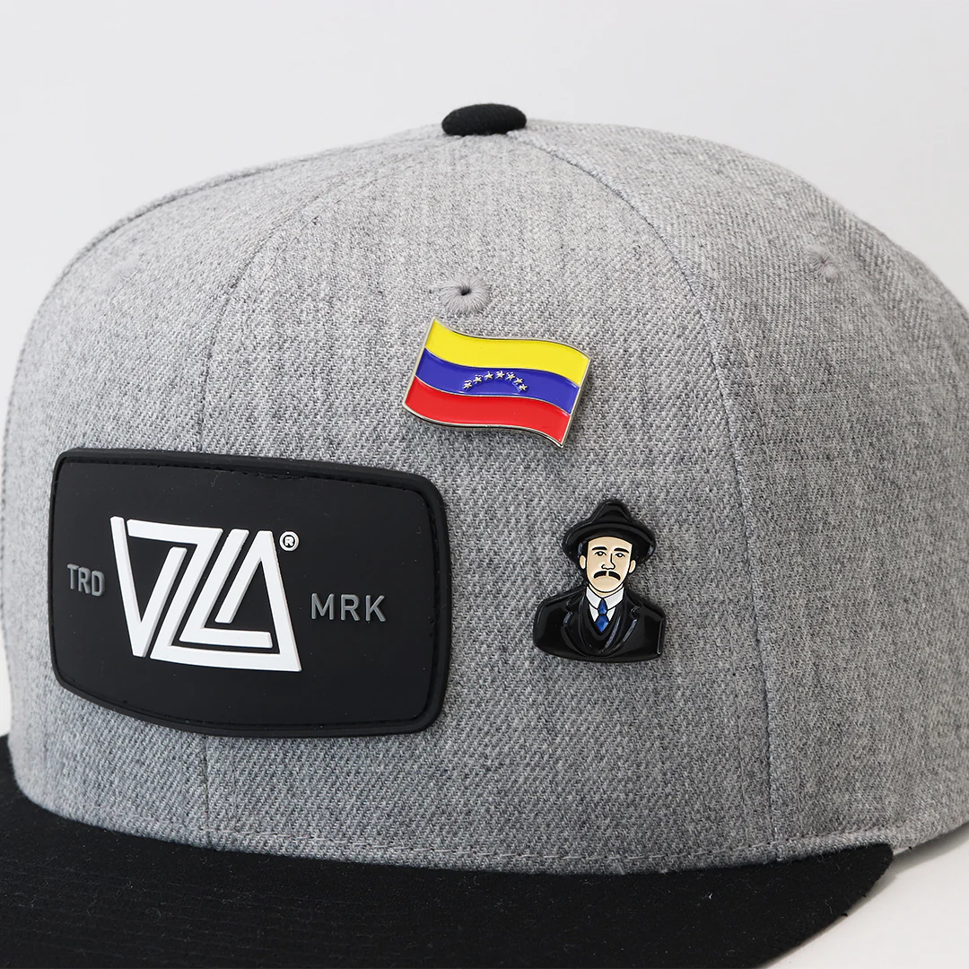VZLA Heather Black Flat Snapback - JGH - Image 2