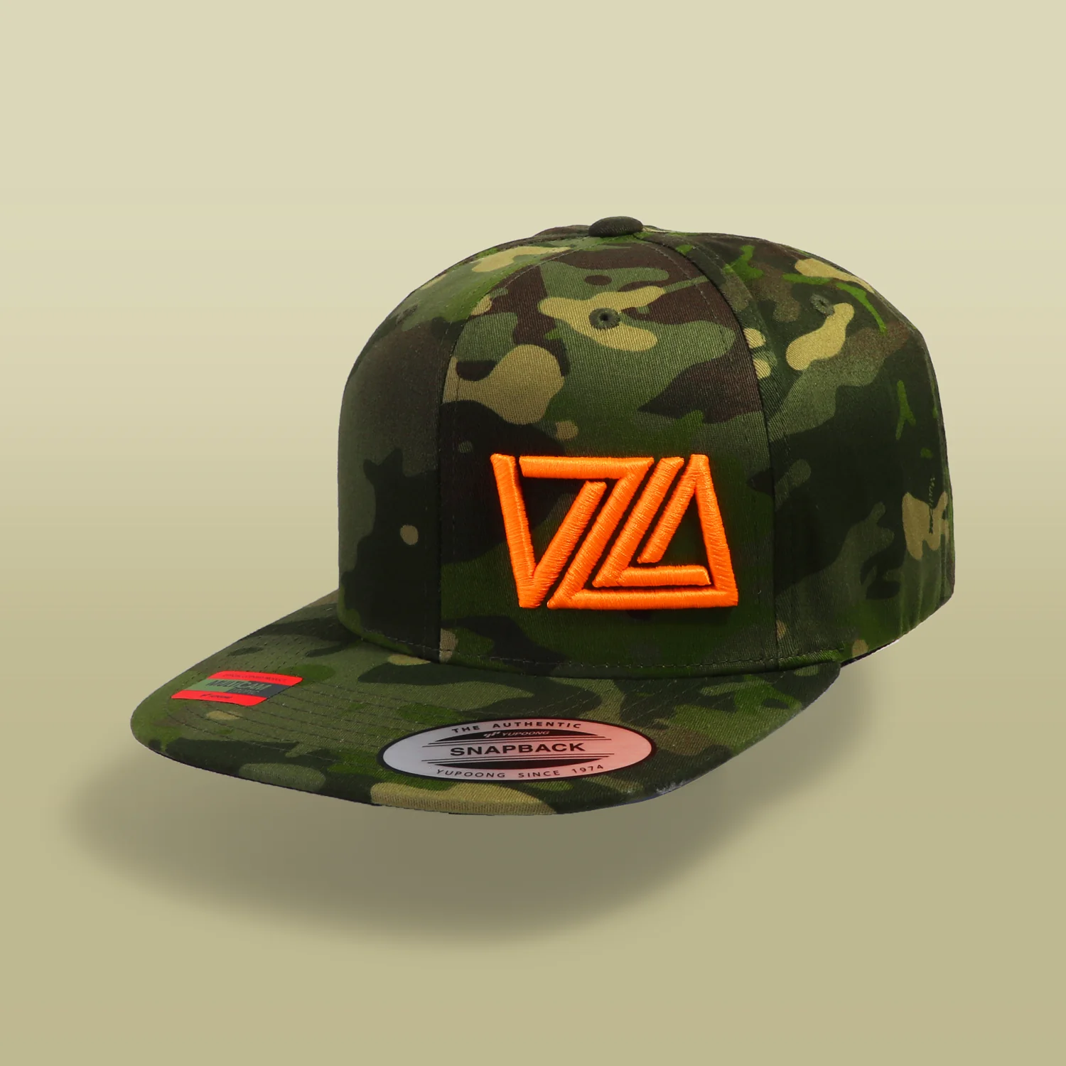 VZLA Tropic Camo Flat Bill Snapback Hat - Image 3