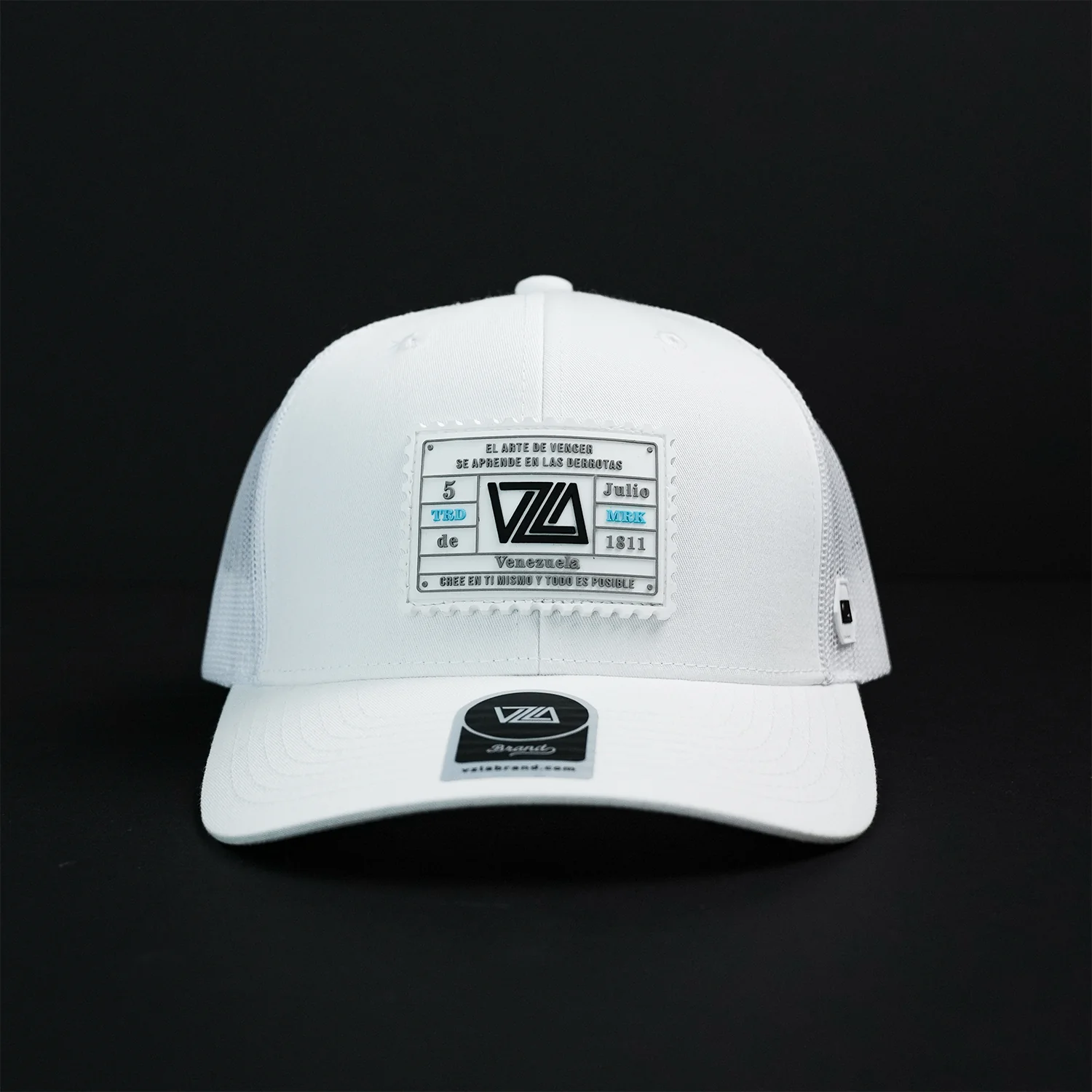 VZLA White Trucker Hat - 5 de Julio - Image 3